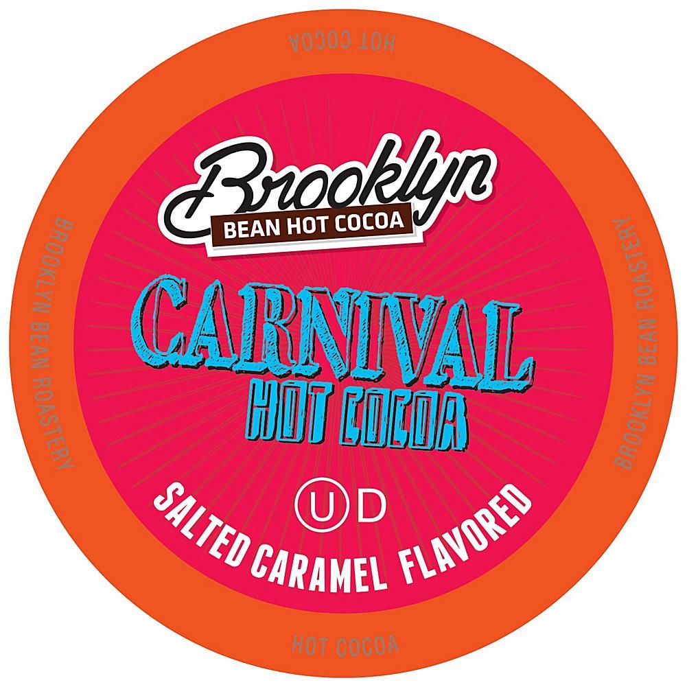 Brooklyn Bean Carnival hot cocoa lid printed by Michigan Shippers Supply